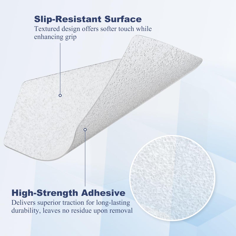 Gecork 28 PCS Shower Floor Non Slip Stickers with Strong Adhesive  Invisible & Durable Anti Slip Shower Stickers with Scraper for Bath Tub  Pools and Stairs(Clear Hexagon) - Image 3
